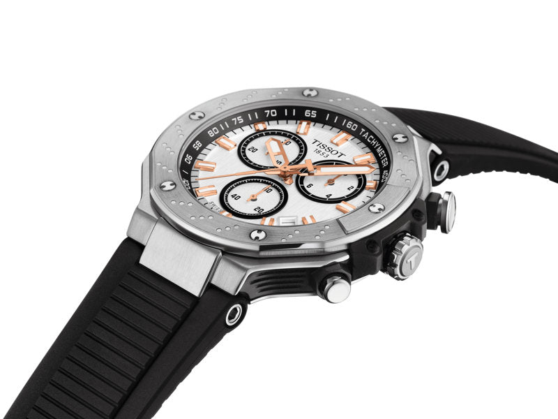 T-Race Chronograph Black / Silicone White Dial