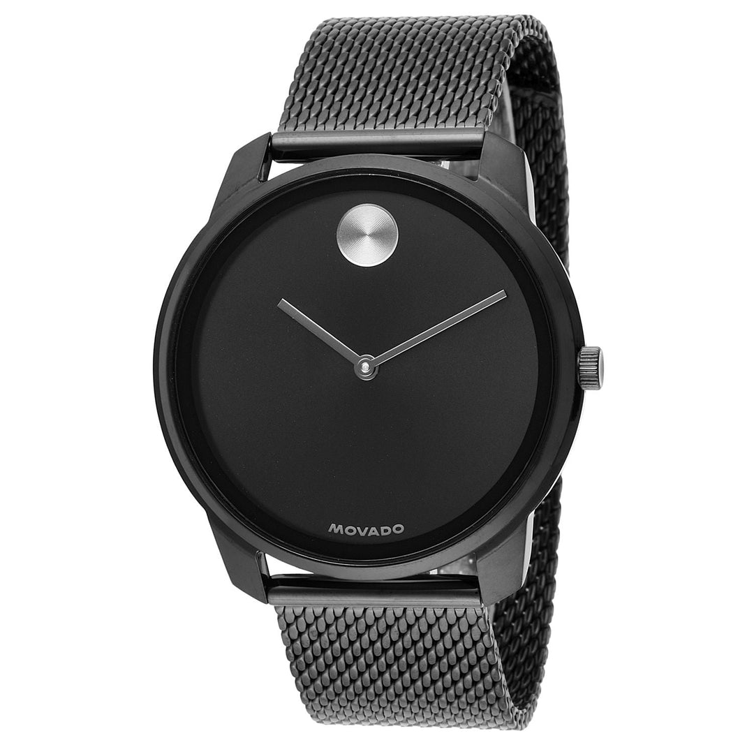 Bold Black Sunray Dial / Black Stainless Steel Mesh Bracelet Black Dial