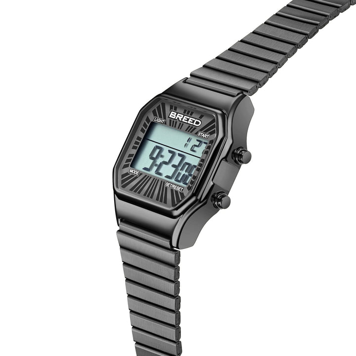 Terra Digital Watch w/ Backlight/Timer Black Black Dial