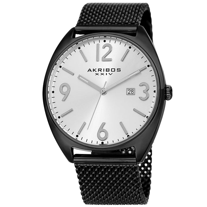 AK1026BK-Casual Black/Stainless Steel | Silver Dial