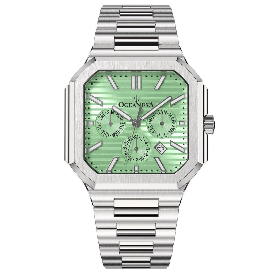 Oceaneva Tenuis Automatic CalendarThin Watch Mint/Silver Mint/Silver | Mint Dial