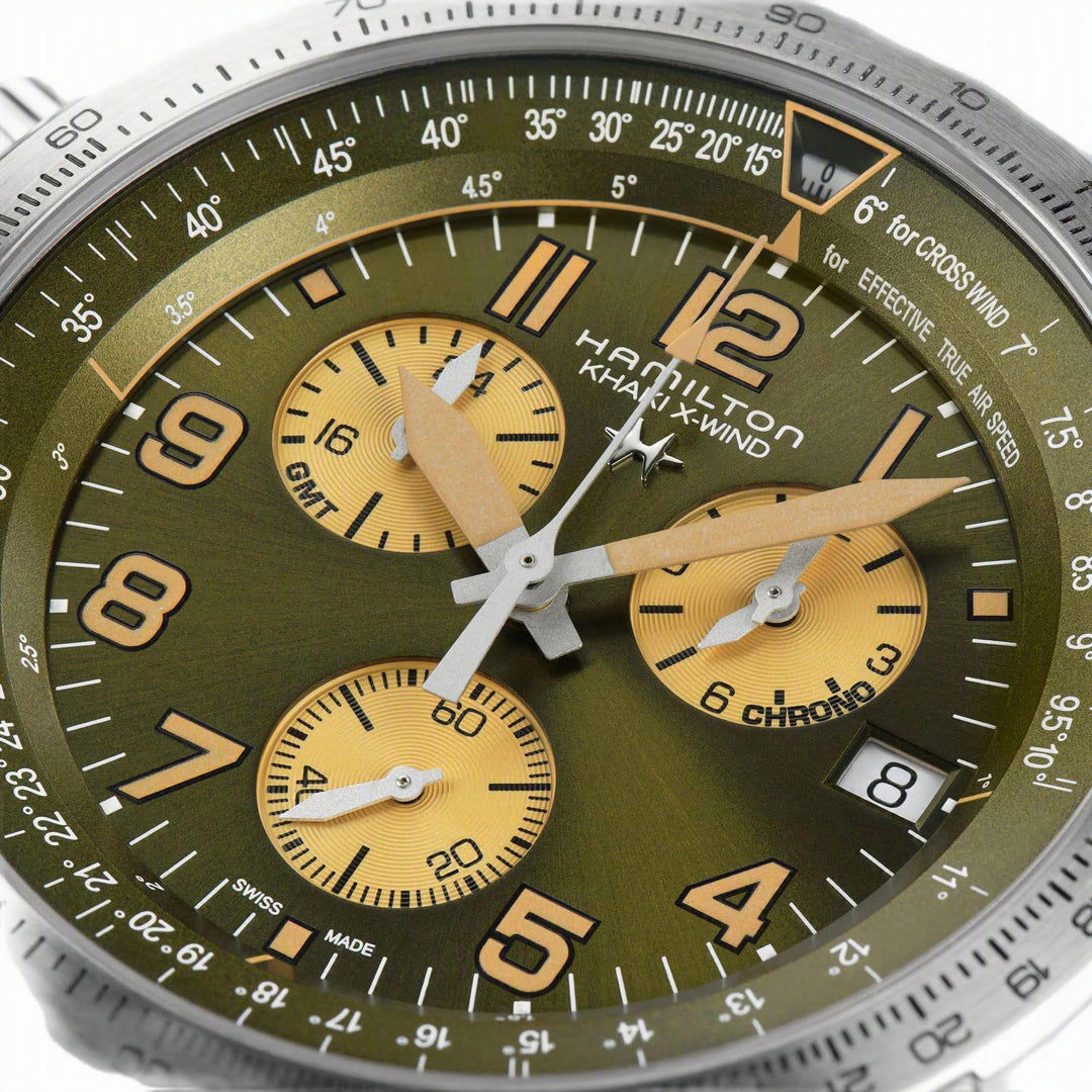 Khaki Aviation Green dial / Brown Leather Strap Green Dial