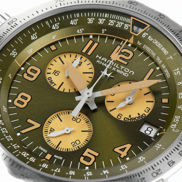 Khaki Aviation Green dial / Brown Leather Strap Green Dial