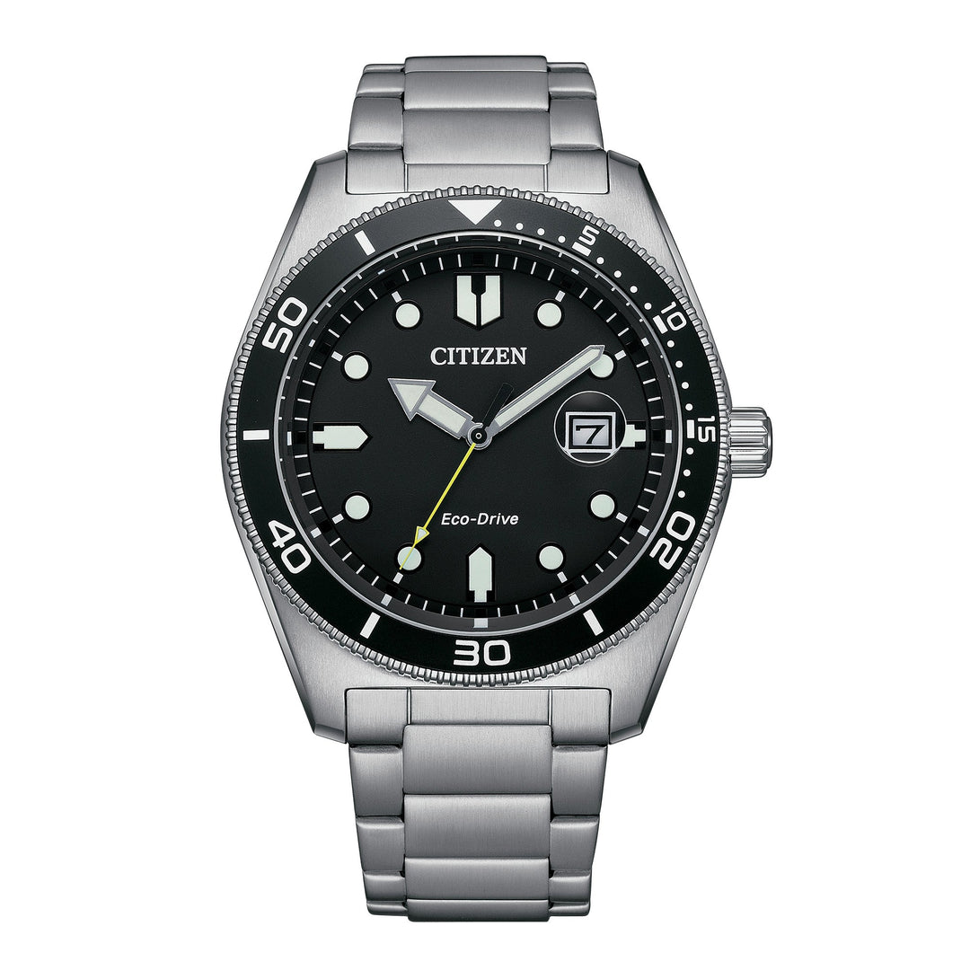 Classic 43mm / Black / Silver Black Dial