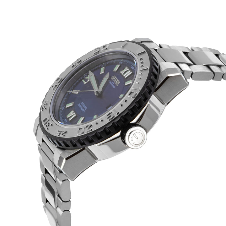 Seacloud Gevril Stainless Steel Blue Dial Luminous Hands Swiss Made Automatic Br
