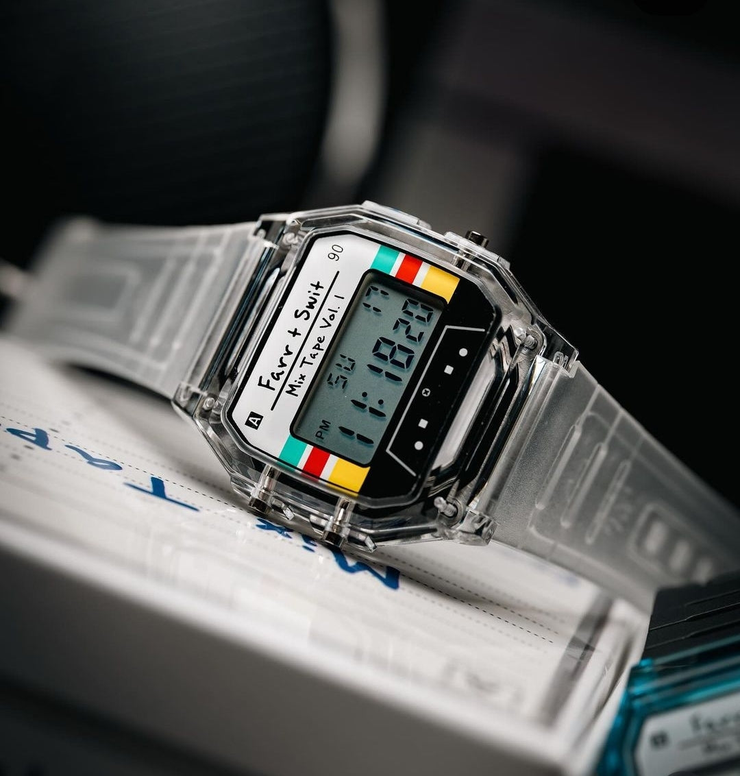 Retro Digital Mix Tape Clear