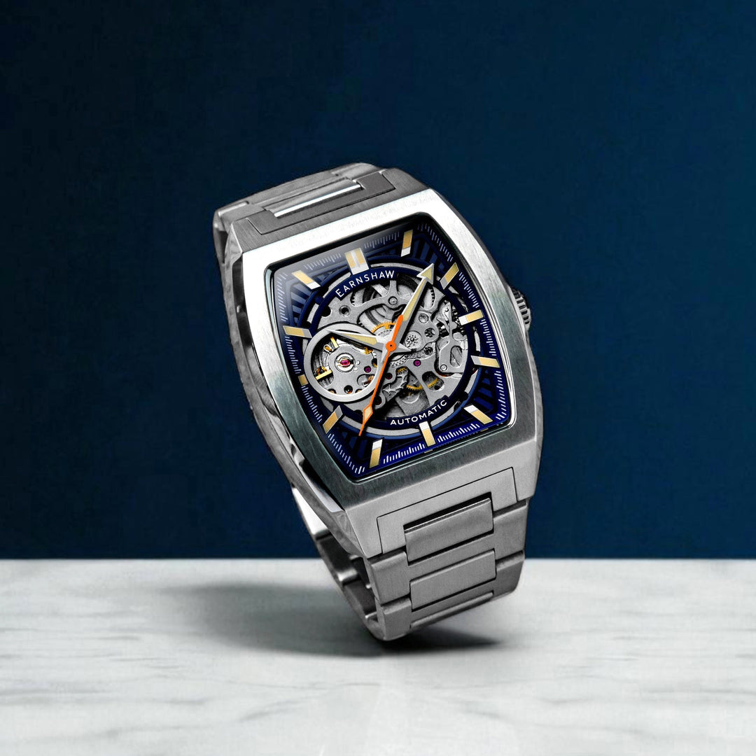 Heritage Wellington Skeleton Automatic Blue / Stainless Steel Blue Dial