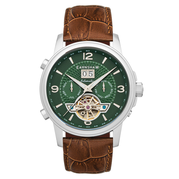 City Of London Marylebone Grand Date Calendar Open Heart Automatic Green / Genui