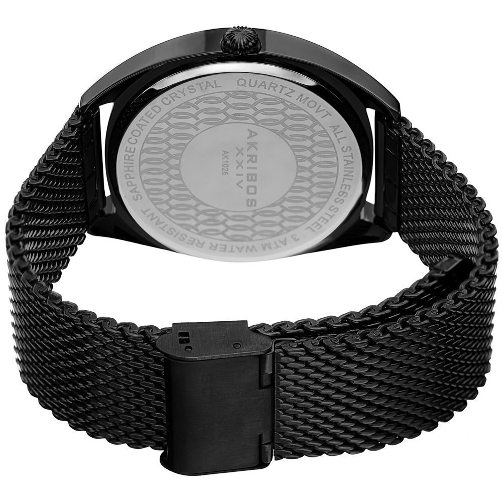 AK1026BK-Casual Black/Stainless Steel | Silver Dial