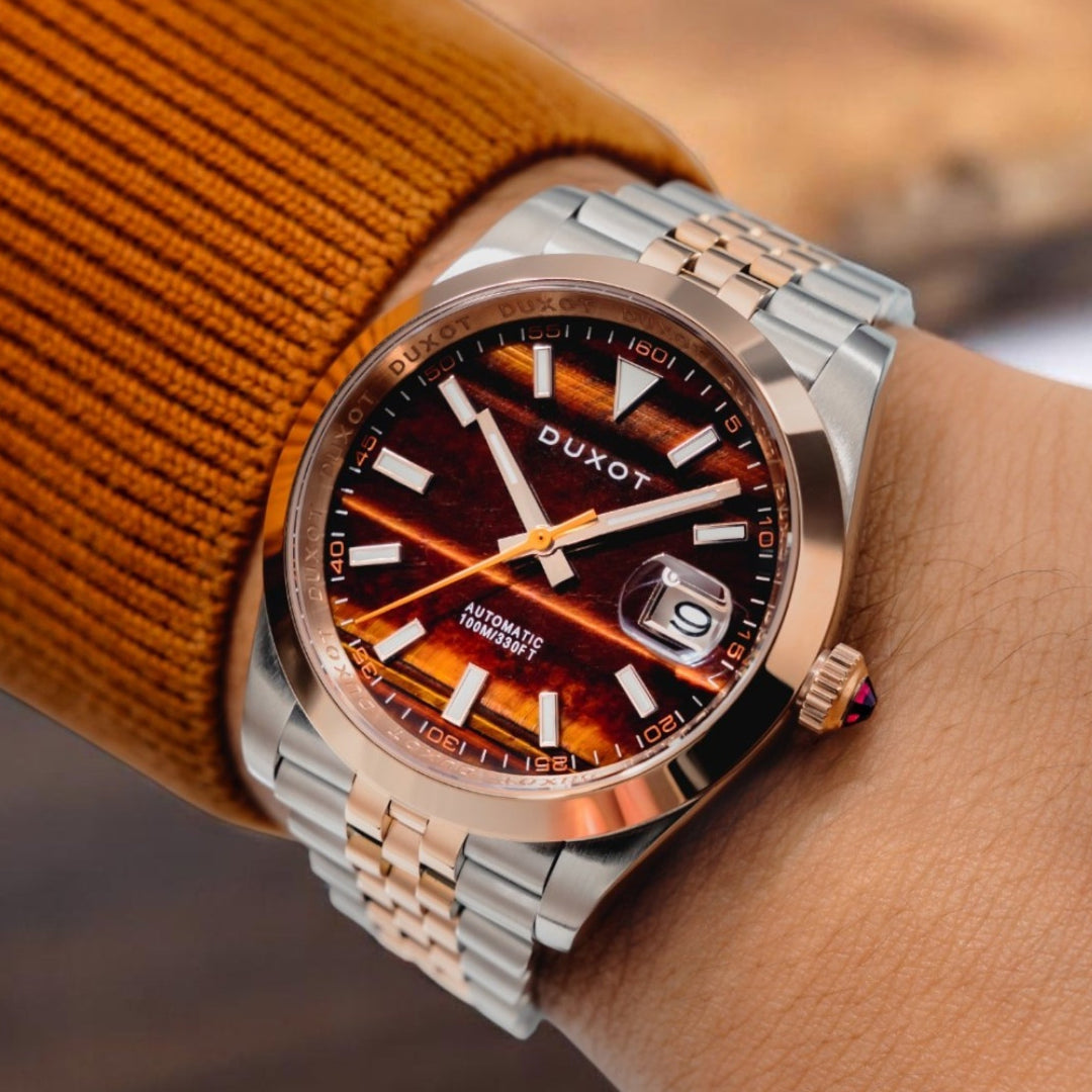 Vezeto Automatic Limited Edition Brown & Rose Gold / Stainless Steel | Brown Dia