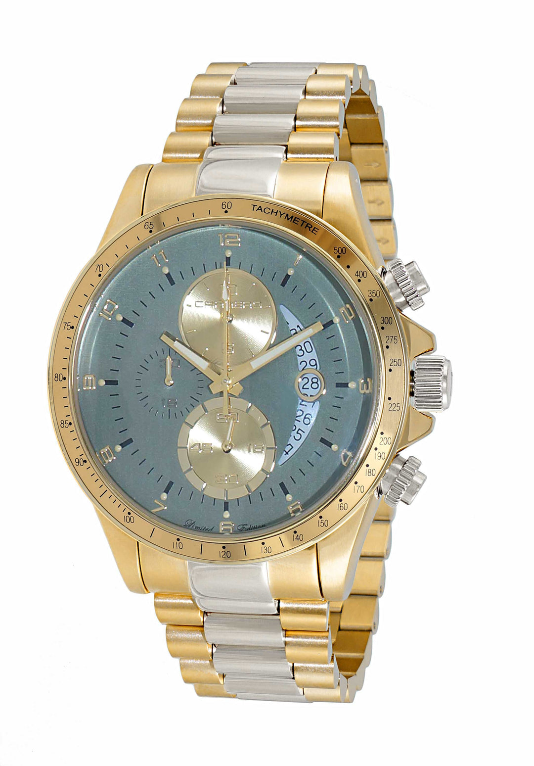 WINNER CIRCLE Teal Green/2-Tone Gold | Green Dial