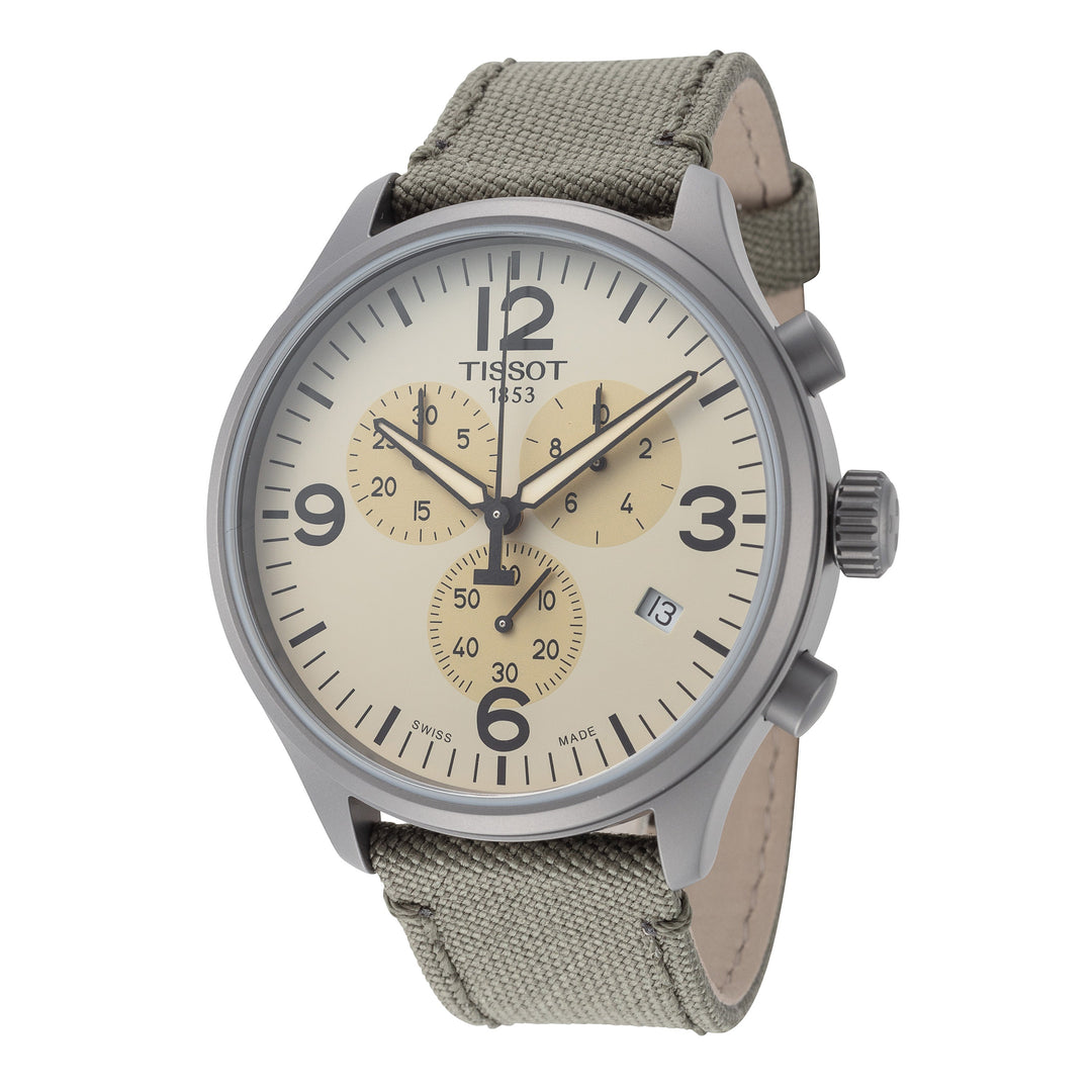 Chrono XL 45mm / Beige / Green | Beige Dial