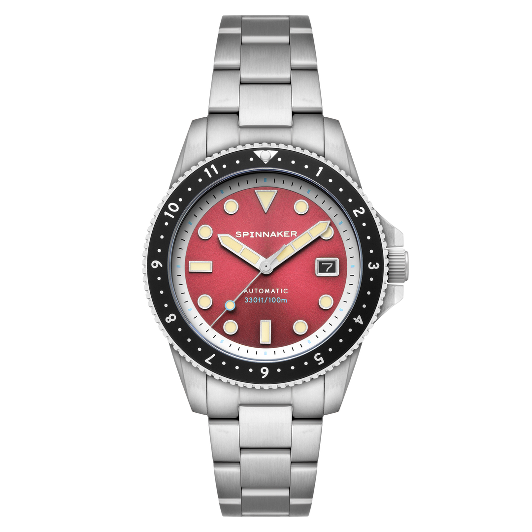 Croft Pioneer Automatic Red/Stainless Steel | Red Dial