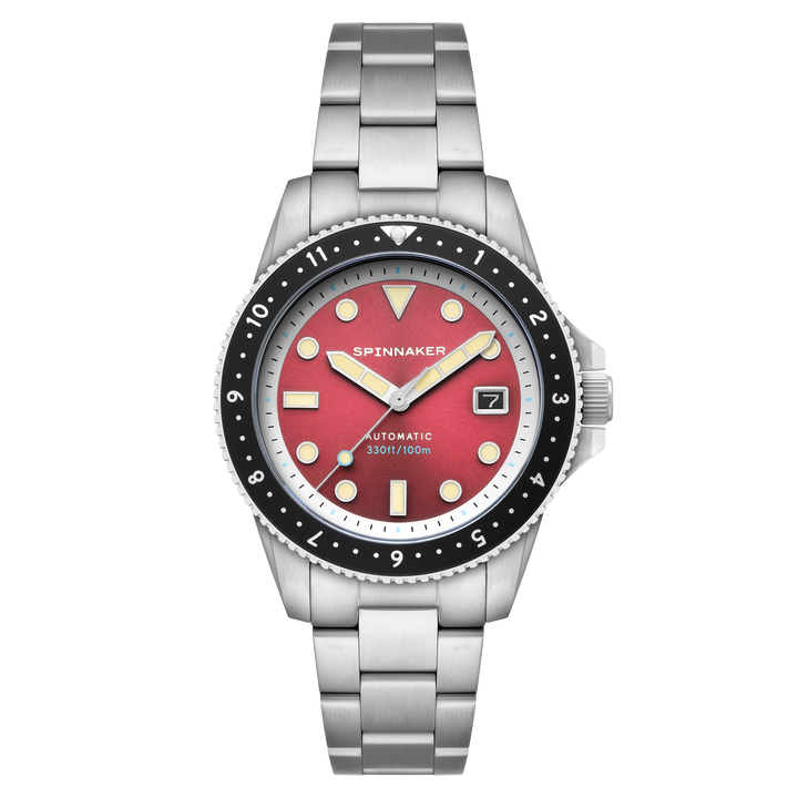 Croft Pioneer Automatic Red/Stainless Steel | Red Dial
