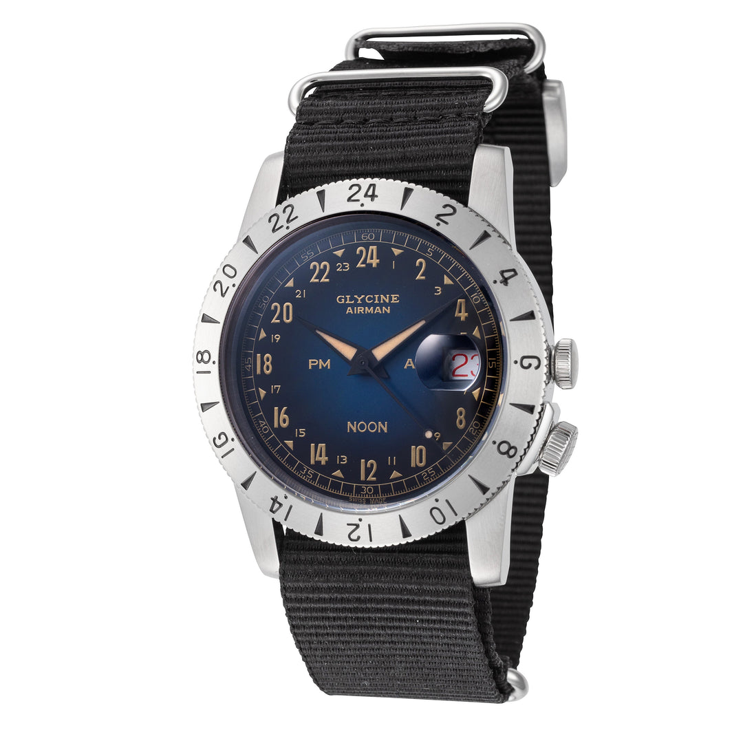 Airman Vintage 40mm / Blue / Black | Blue Dial