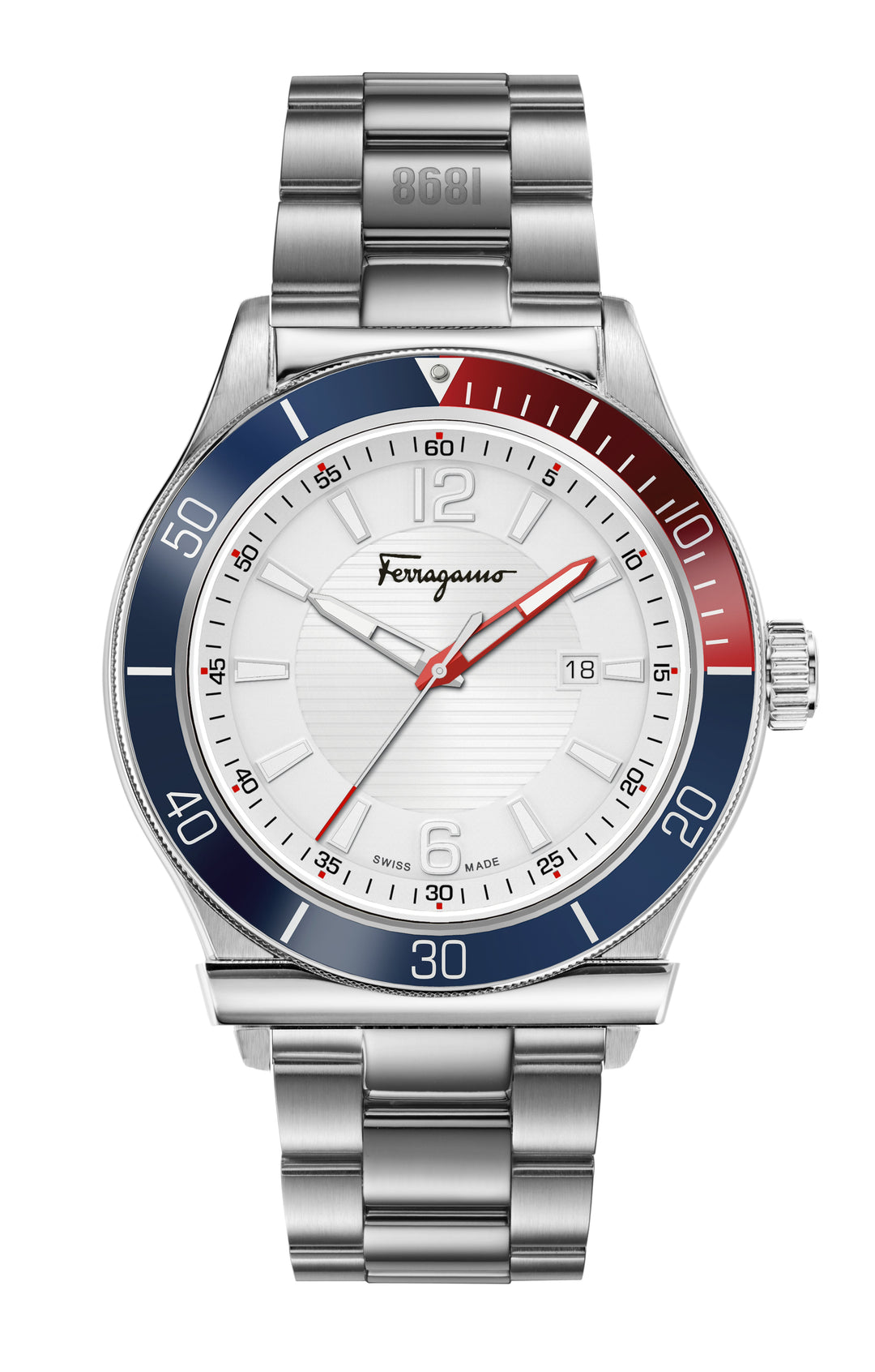 Ferragamo 1898 Sport 44mm / Silver / Silver | Silver Dial