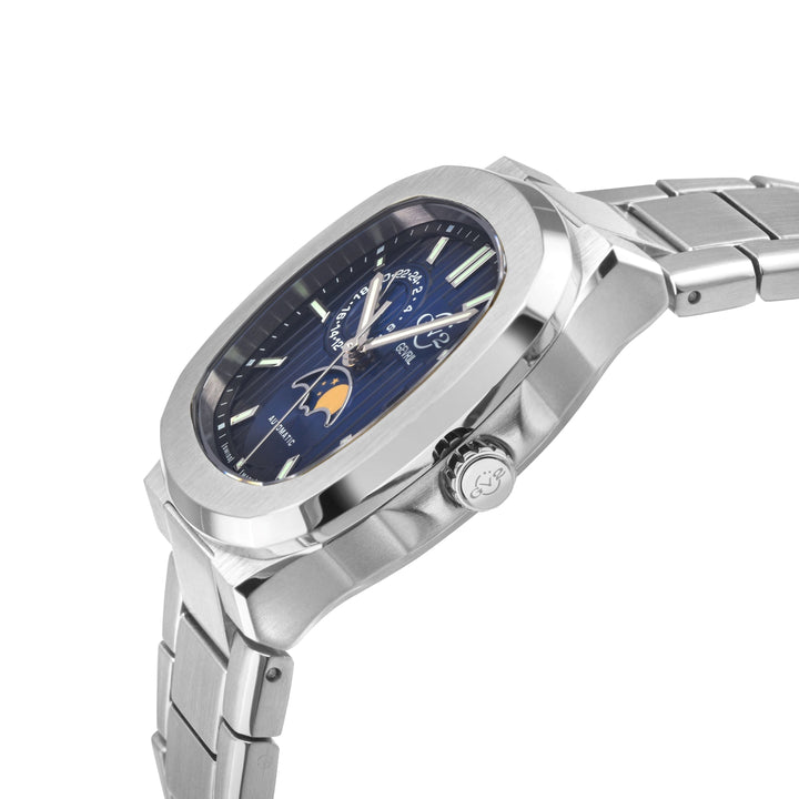 Potente - Moon phase Swiss Automatic, Sellita SW285-1,AMoon Phase, SS Case, Blue