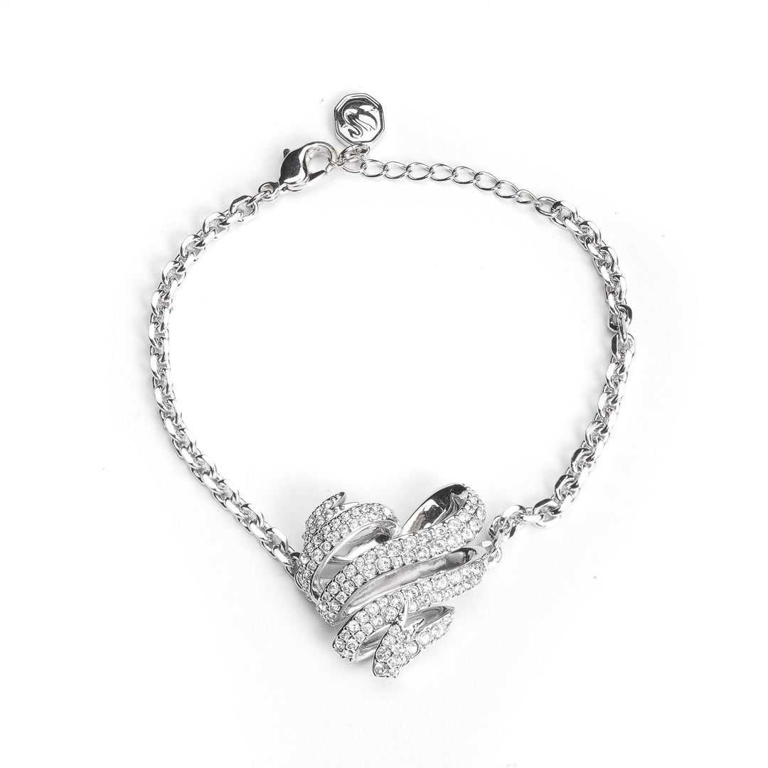 Hyperbola White / Rhodium-Plated