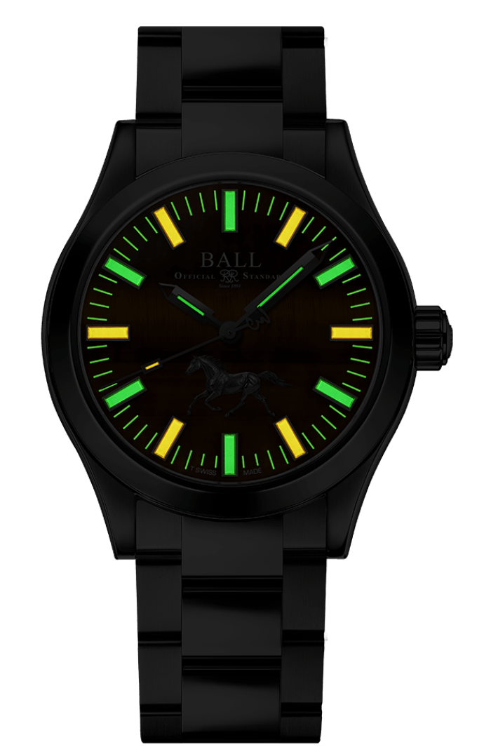 Engineer II Galloping Horse (Tiger's Eye / Silver) Brown Dial
