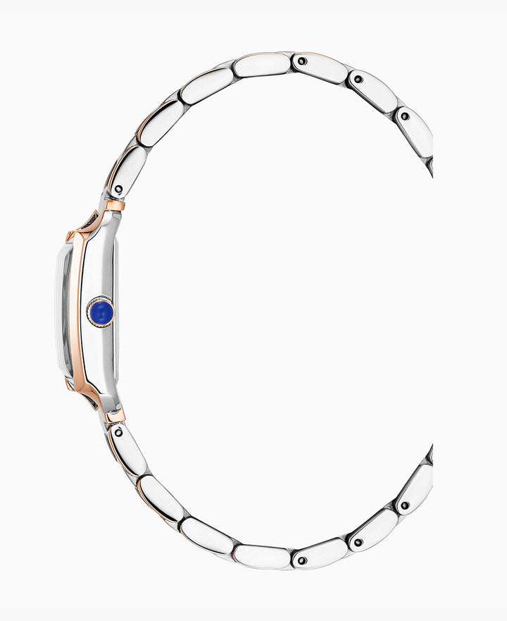 Emily Bicolor Rose & Silver White Dial