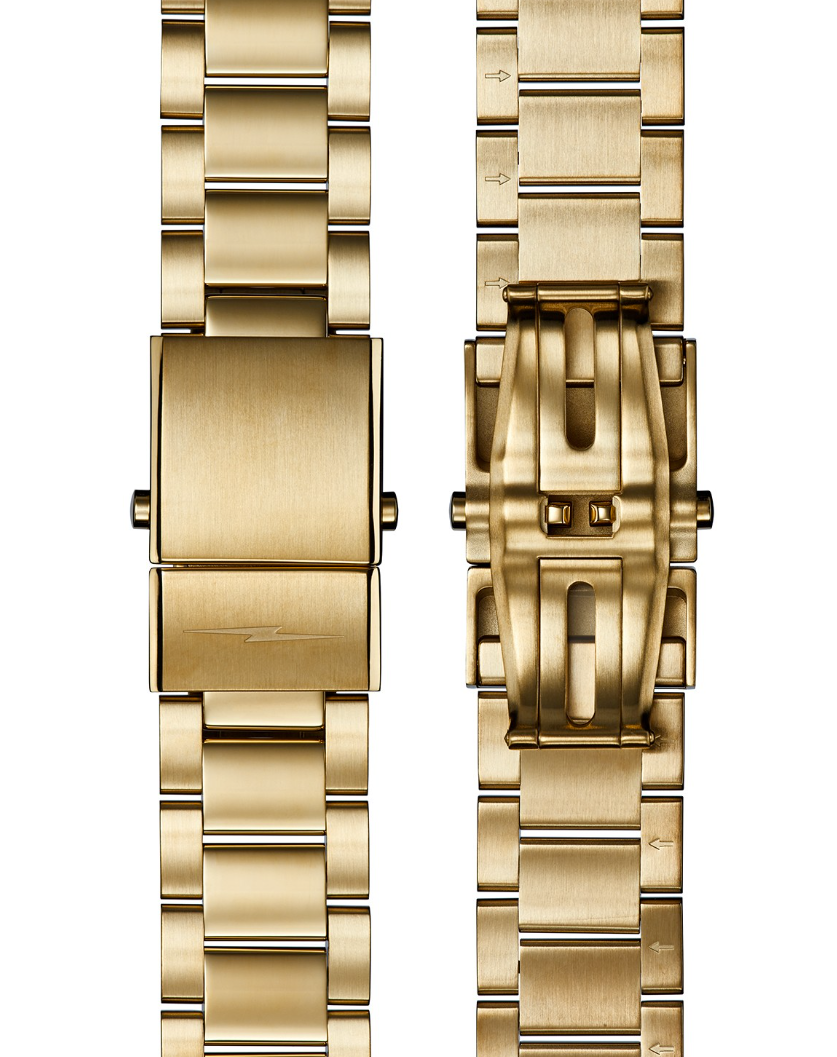 Watch: Canfield Sport 40mm, Gold Bracelet Silver Dial