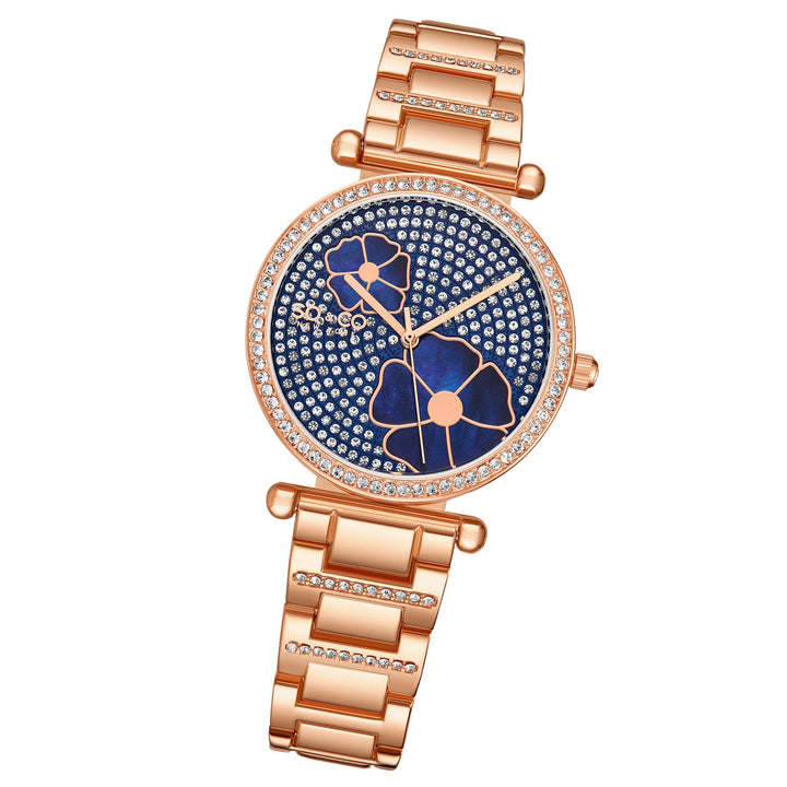 Madison Rose Gold/Stainless Steel | Blue Dial
