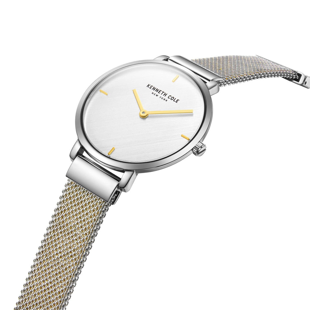 Classic 34mm / Silver / Silver and Gold Silver Dial