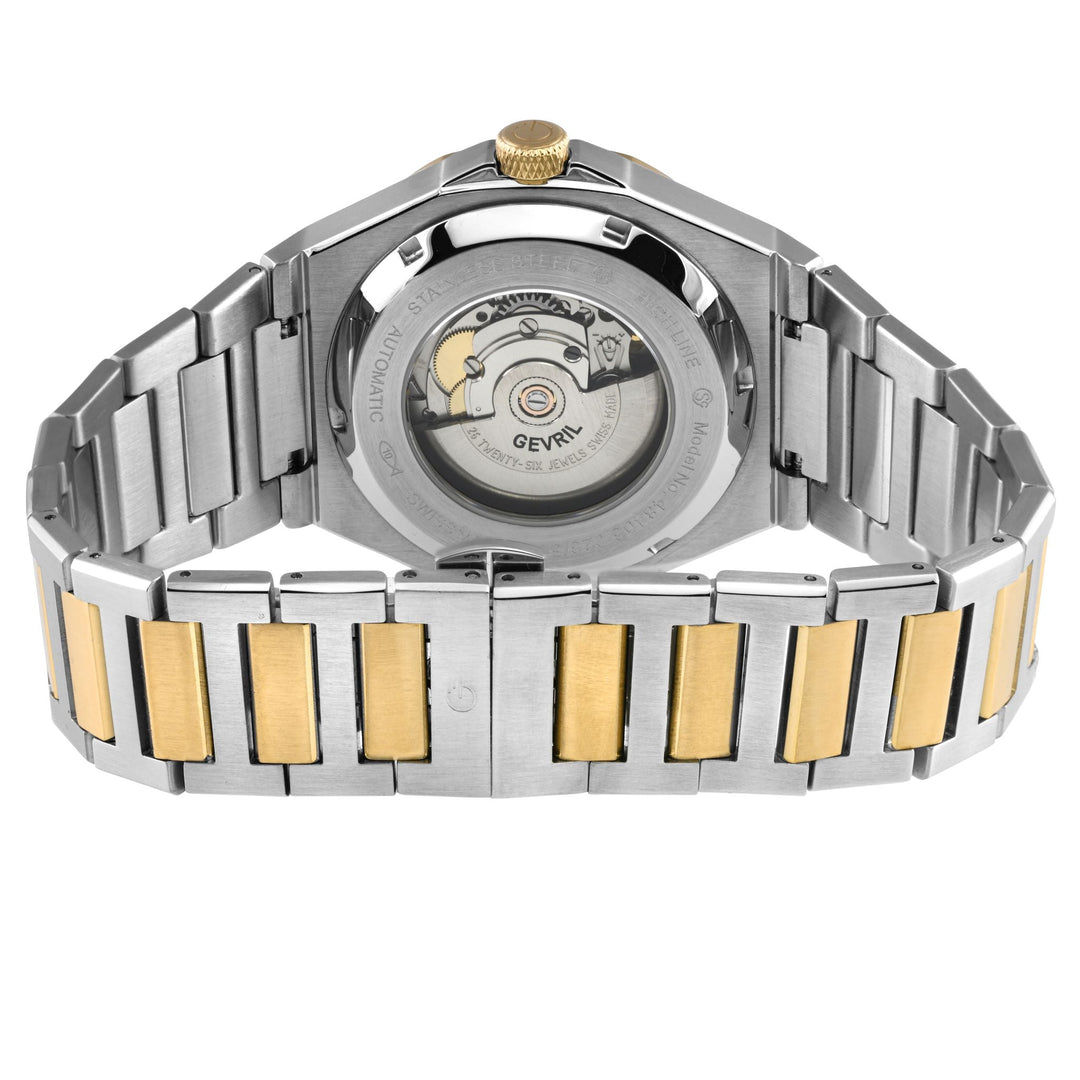 High Line Gevril High Line Swiss Made SW200 Automatic Black Bezel two tone IPYG 