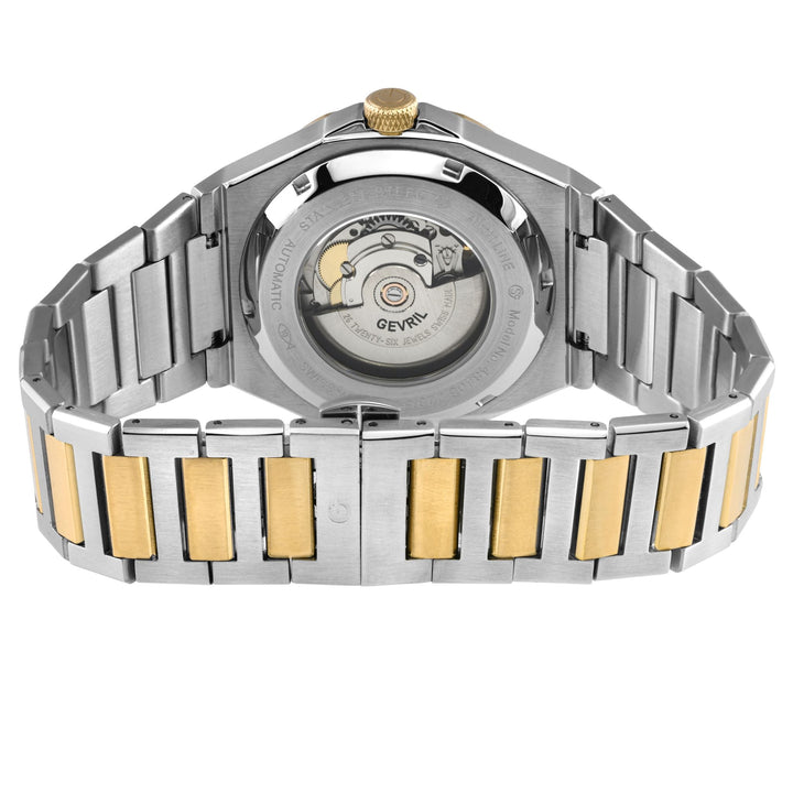 High Line Gevril High Line Swiss Made SW200 Automatic Black Bezel two tone IPYG 