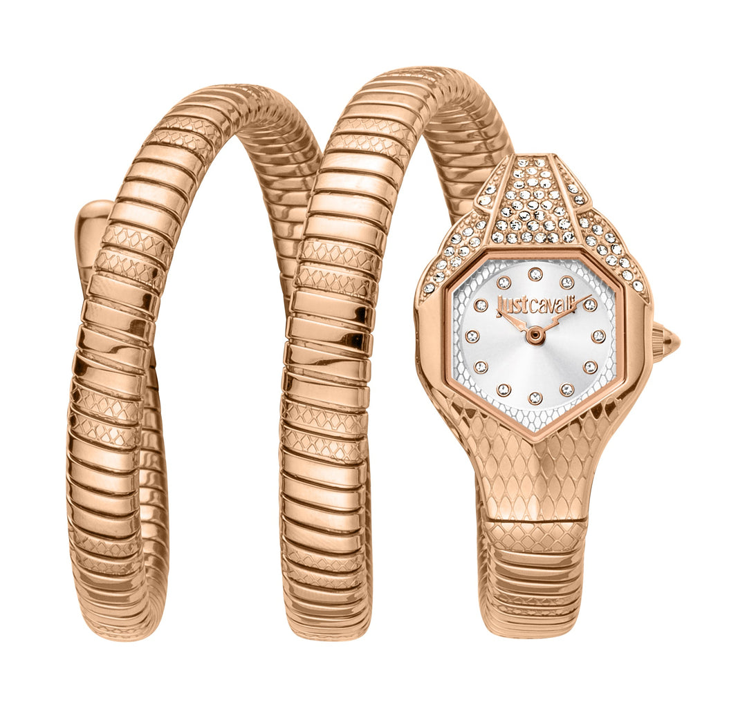Just Cavalli 22mm / Rose Gold / Silver Silver Dial