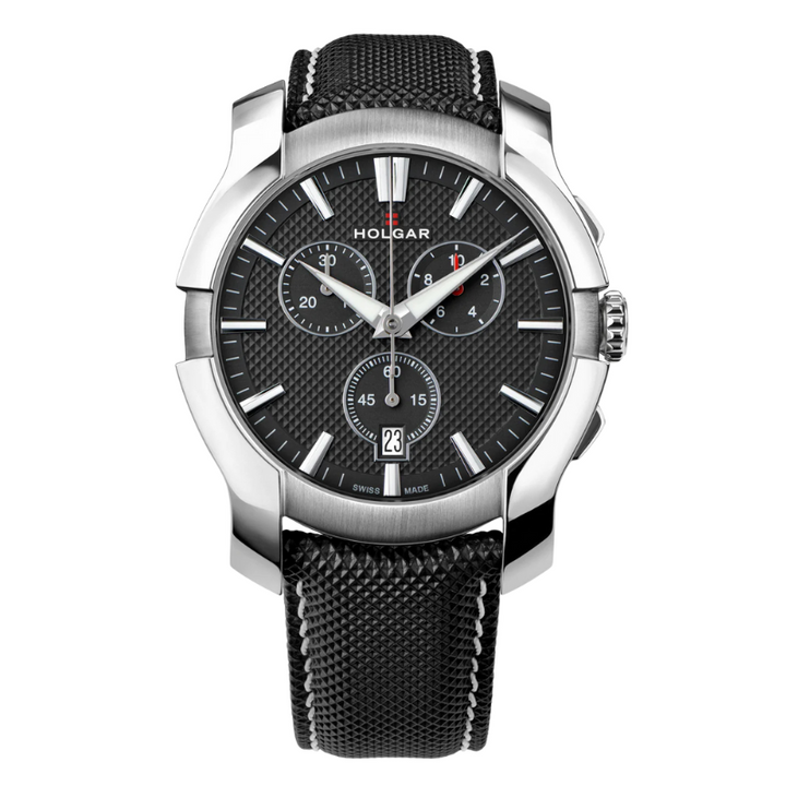Black & Silver Chronograph 44mm | Black Dial