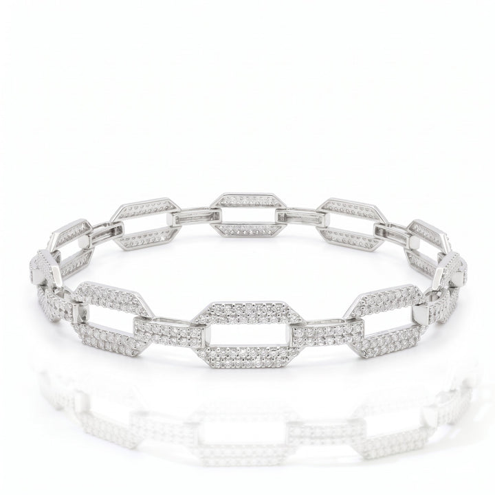 Lab Grown Diamond Paperclip Bracelet