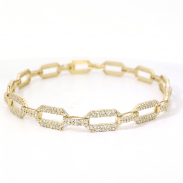Lab Grown Diamond Paperclip Bracelet
