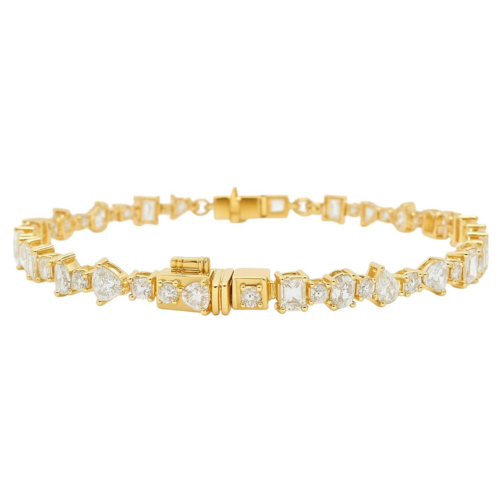Mixed-Shape Diamond Tennis Bracelet
