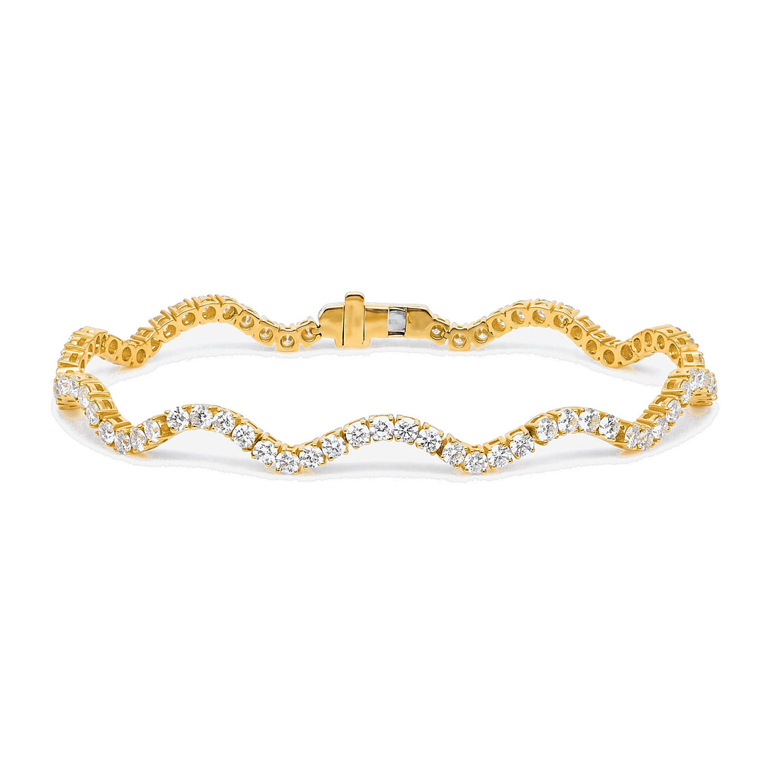 Wave Diamond Tennis Bracelet