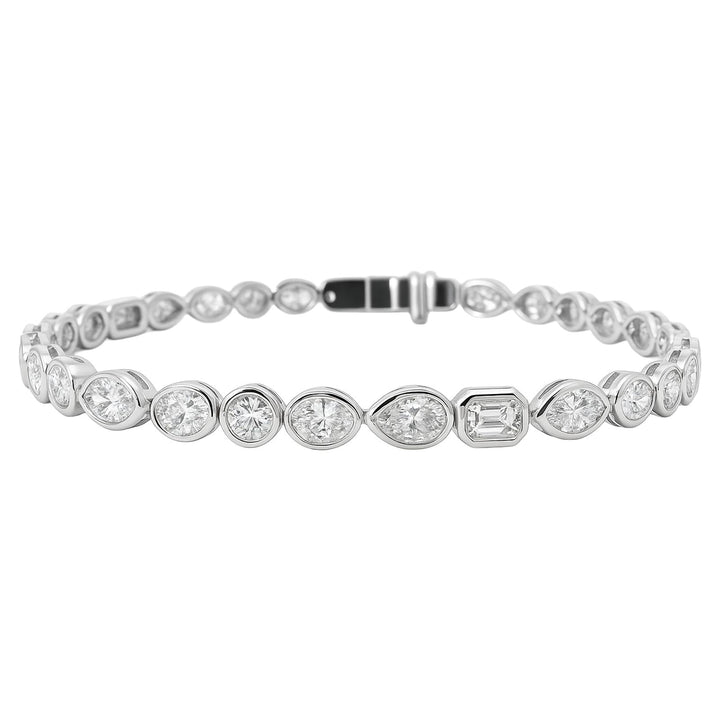 Bezel Diamond Mixed Shape Bracelet