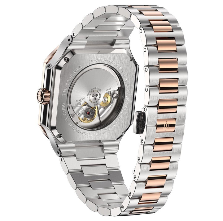 Tenuis Automatic Calendar Watch with Rose Gold Bezel | Brown Dial
