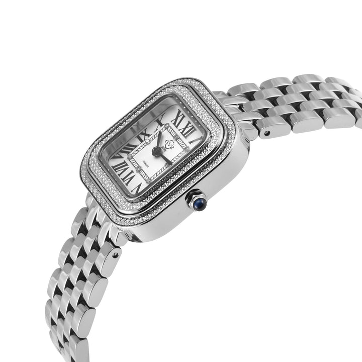 Bellagio GV2 Women's Diamond Swiss Quartz Watch, Silver/White dial 8 Diamonds, B
