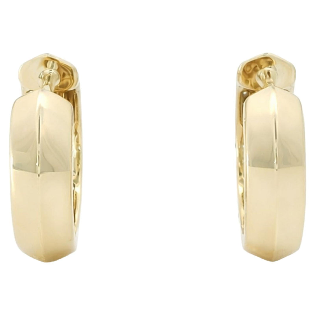 Alternating Diamond Link Huggie Earrings