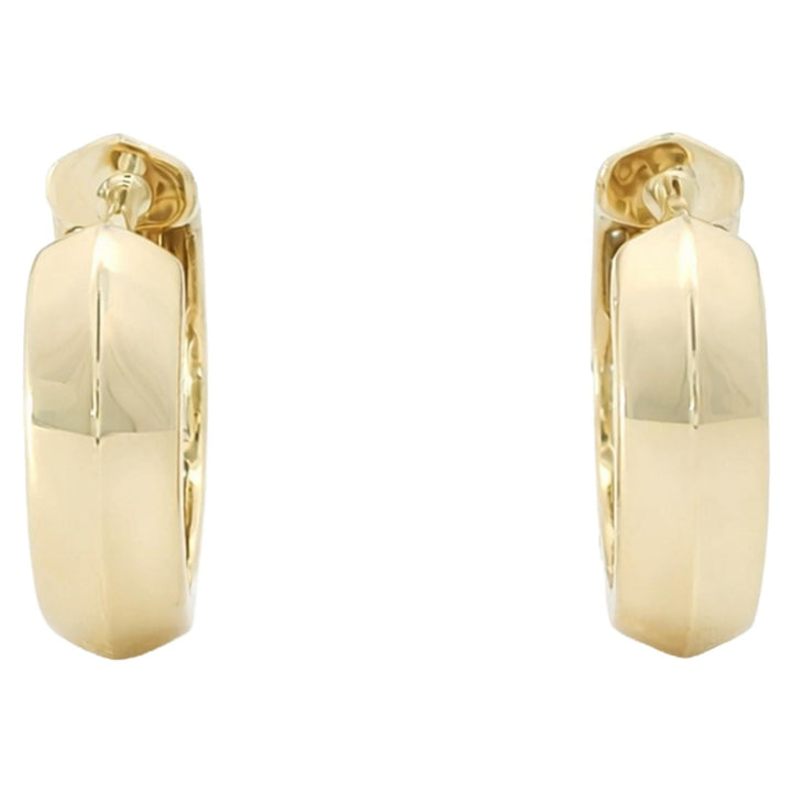 Alternating Diamond Link Huggie Earrings