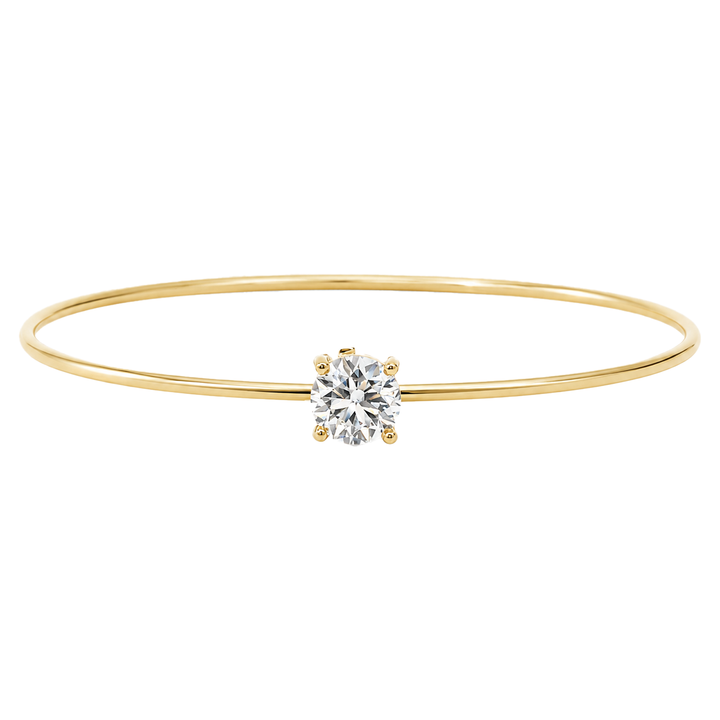 Round Diamond Solitaire Bangle