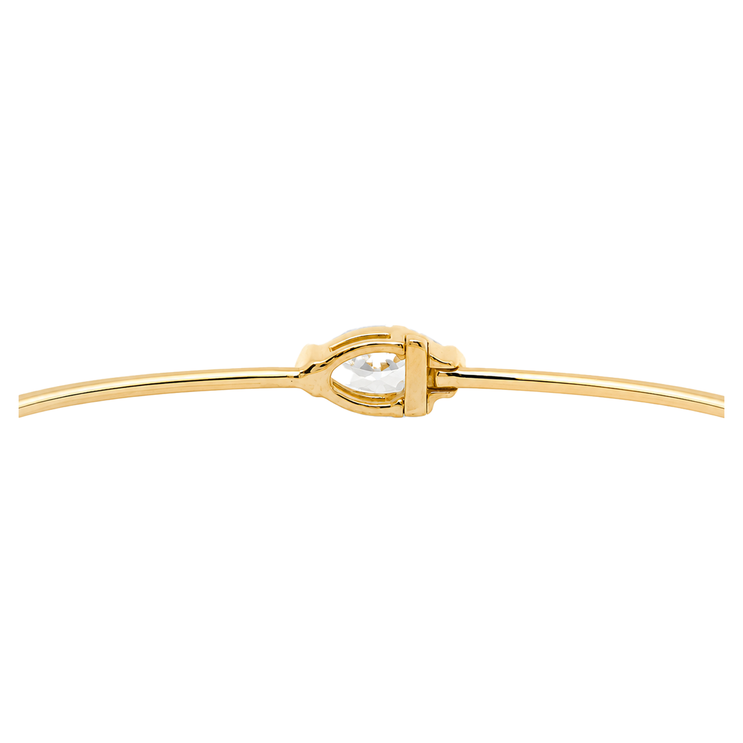 East-West Marquise Diamond Solitaire Bangle
