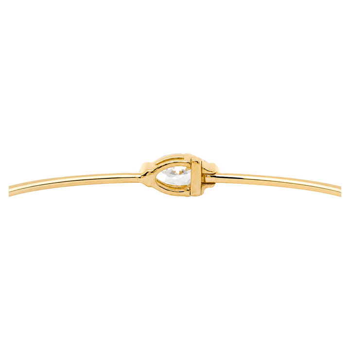 East-West Marquise Diamond Solitaire Bangle