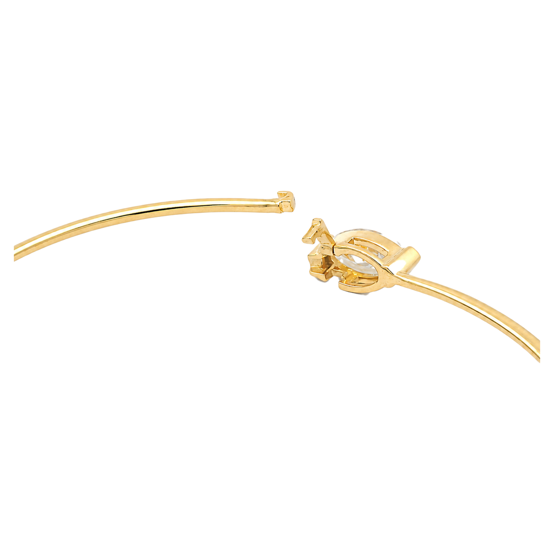 East-West Marquise Diamond Solitaire Bangle