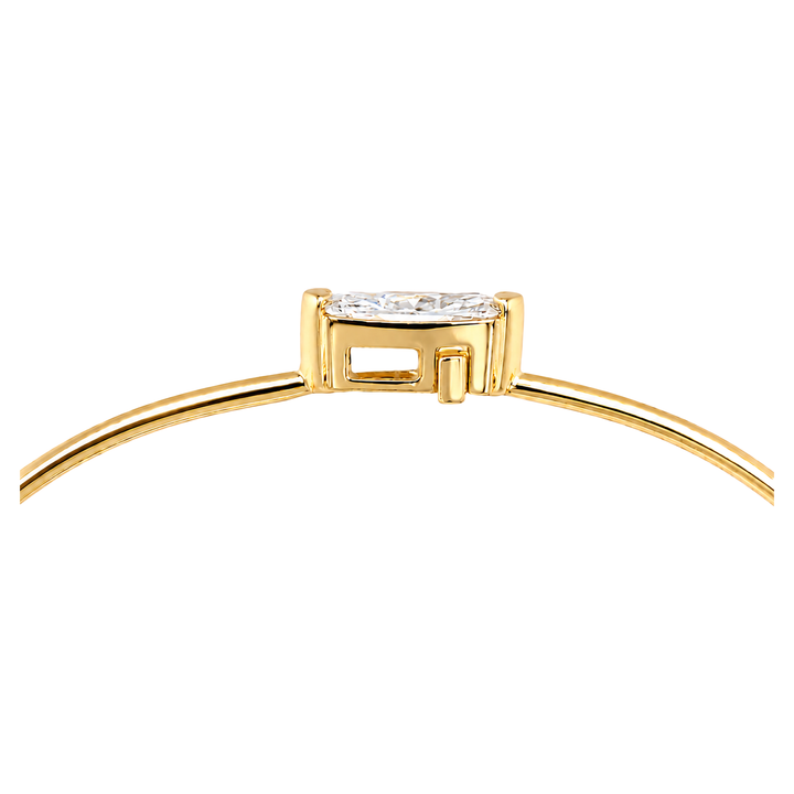 East-West Marquise Diamond Solitaire Bangle