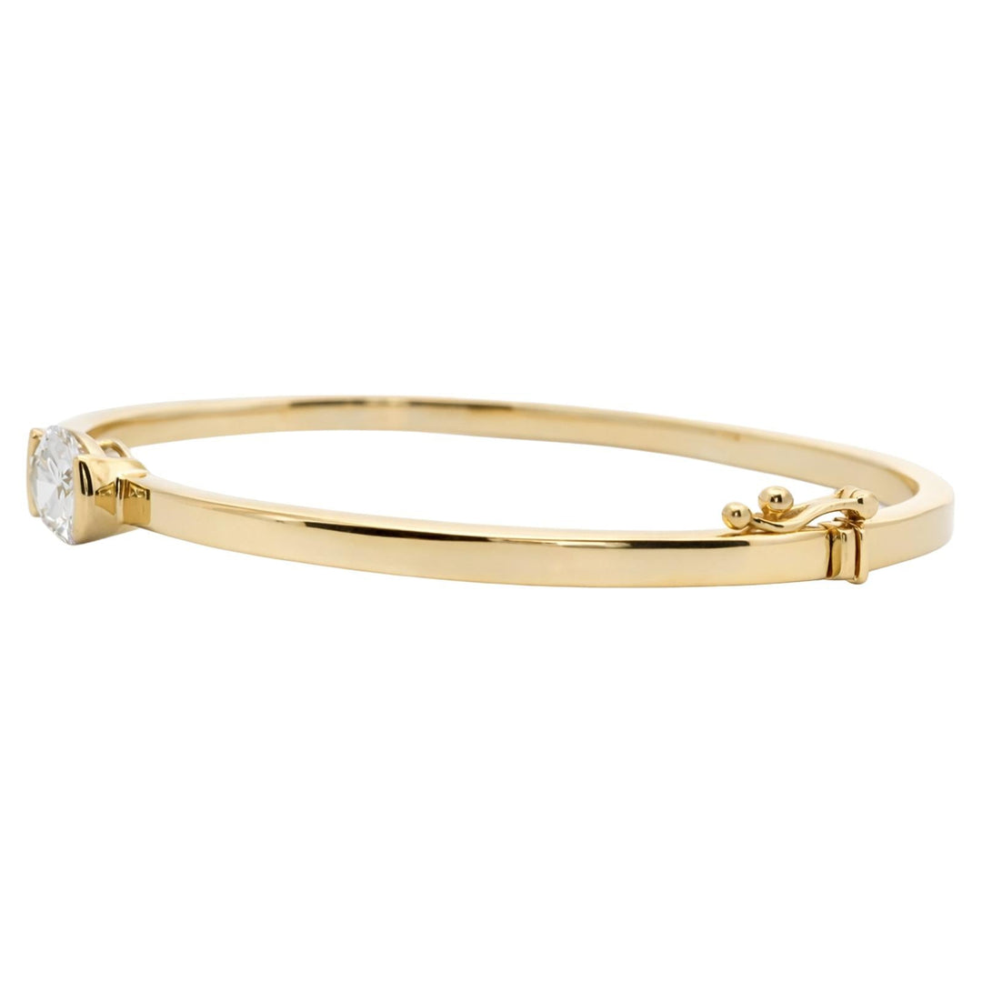 Oval Diamond Bangle