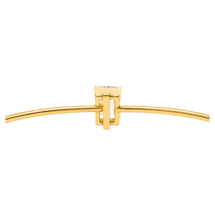 Emerald-Cut Diamond Solitaire Bangle