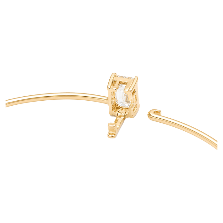 Emerald-Cut Diamond Solitaire Bangle