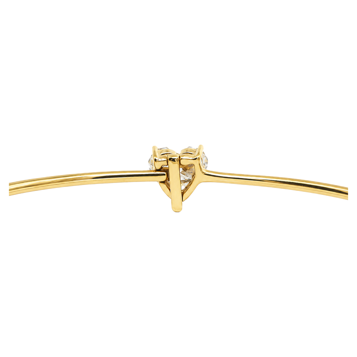 Heart Diamond Solitaire Bangle