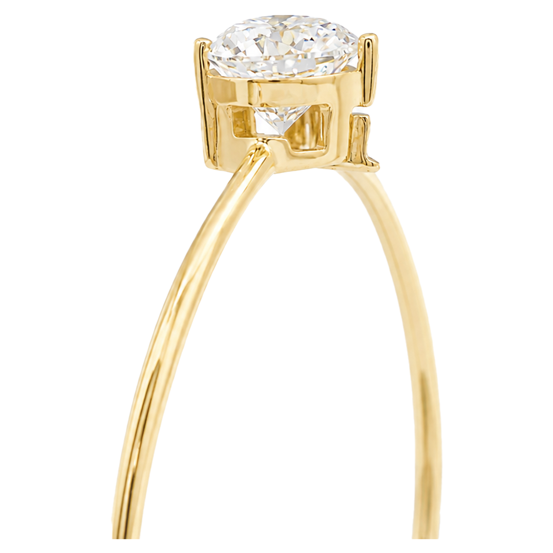 Heart Diamond Solitaire Bangle